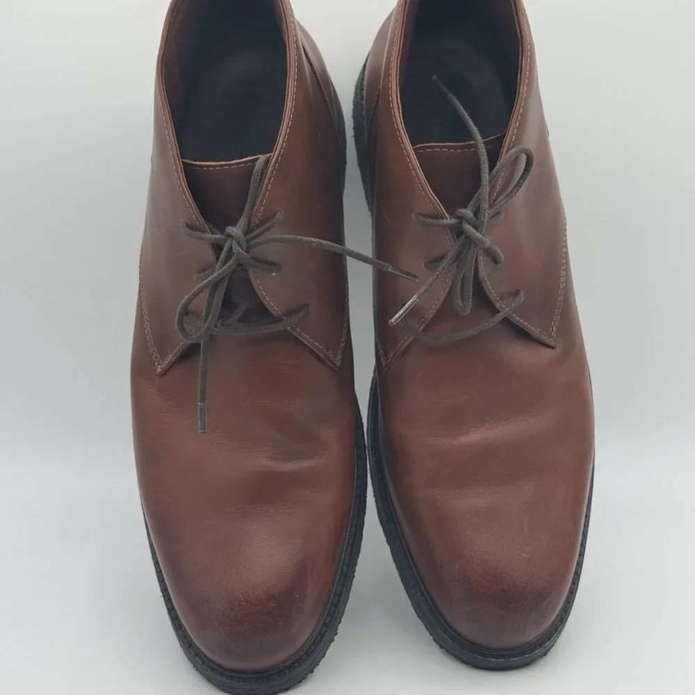 Johnston & Murphy Mens 13 M Copeland Brown Leather Chukka Booties 25-2022 - Picture 10 of 16